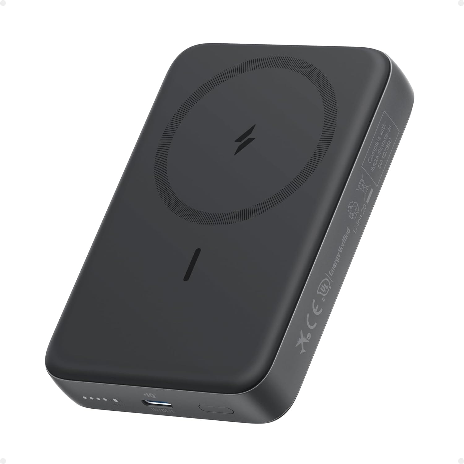 Banque d'alimentation magnétique Anker Zolo, chargeur portable sans fil compact de 10 000 mAh avec charge rapide de 30 W