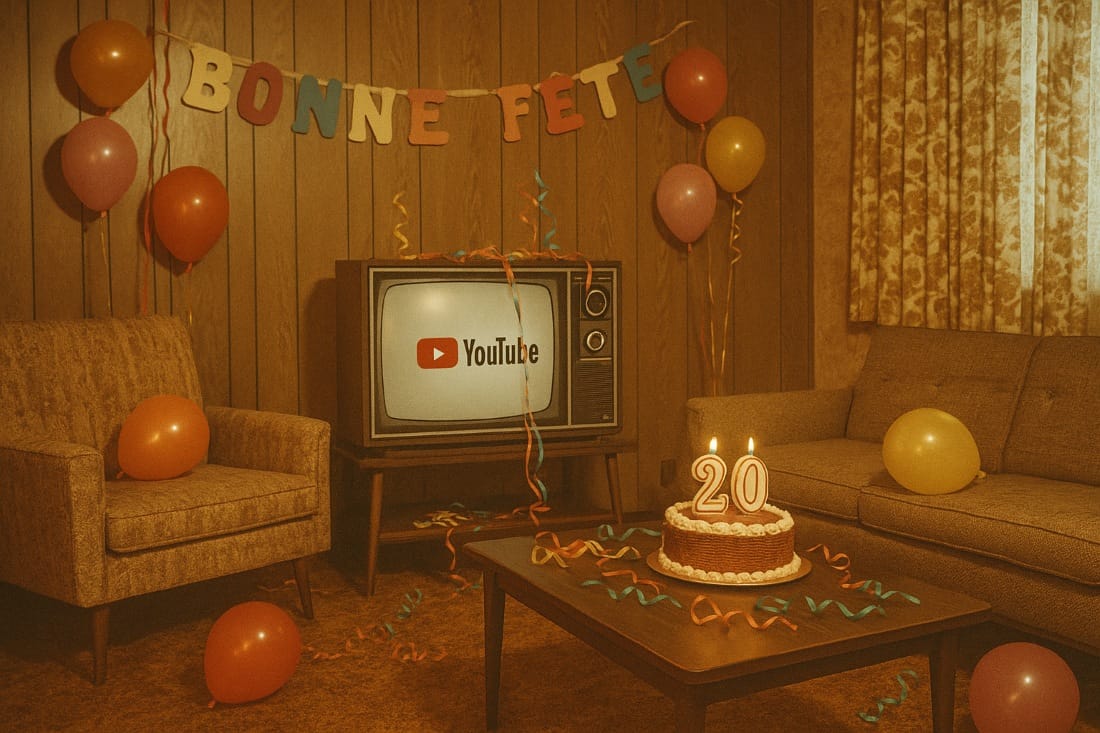 YouTube célèbre ses 20 ans aujourd'hui