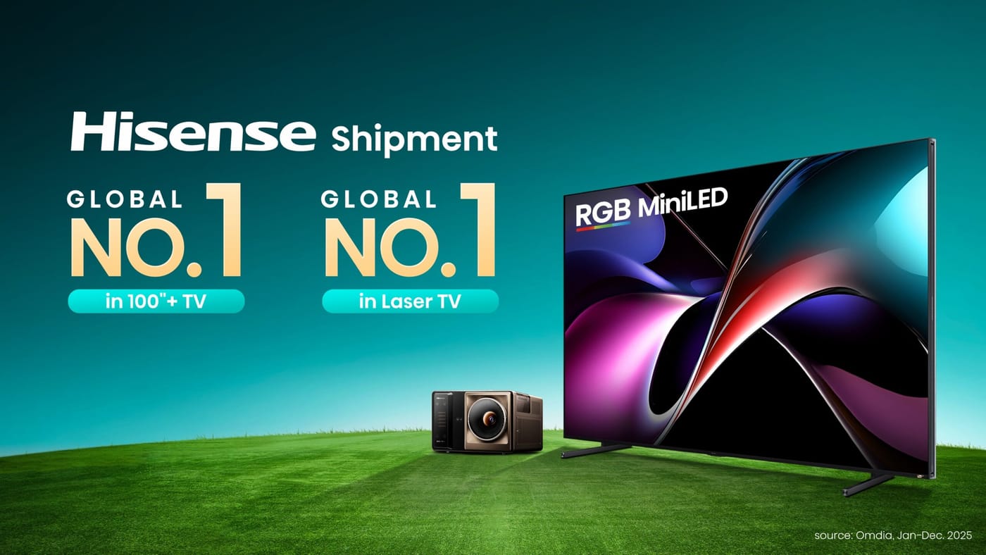 Hisense domine les téléviseurs 100 pouces et plus