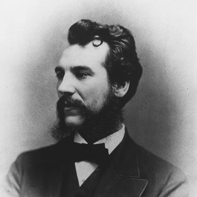 Alexander Graham Bell en 1976 à l'âge de 29 ans. (Photo Parcs Canada)