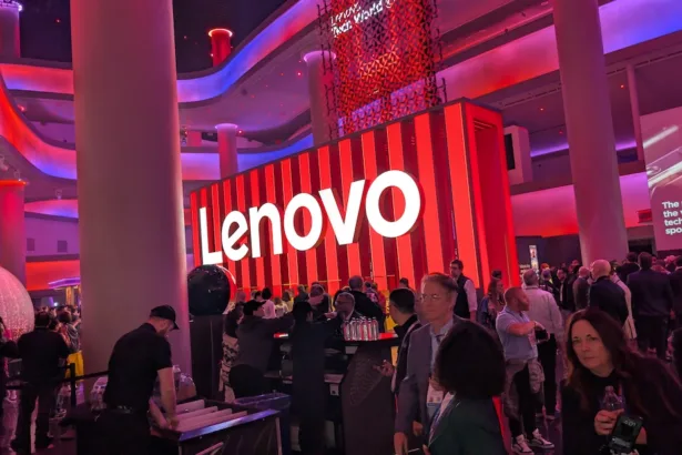 Lenovo affiche à la sphere de Las Vegas