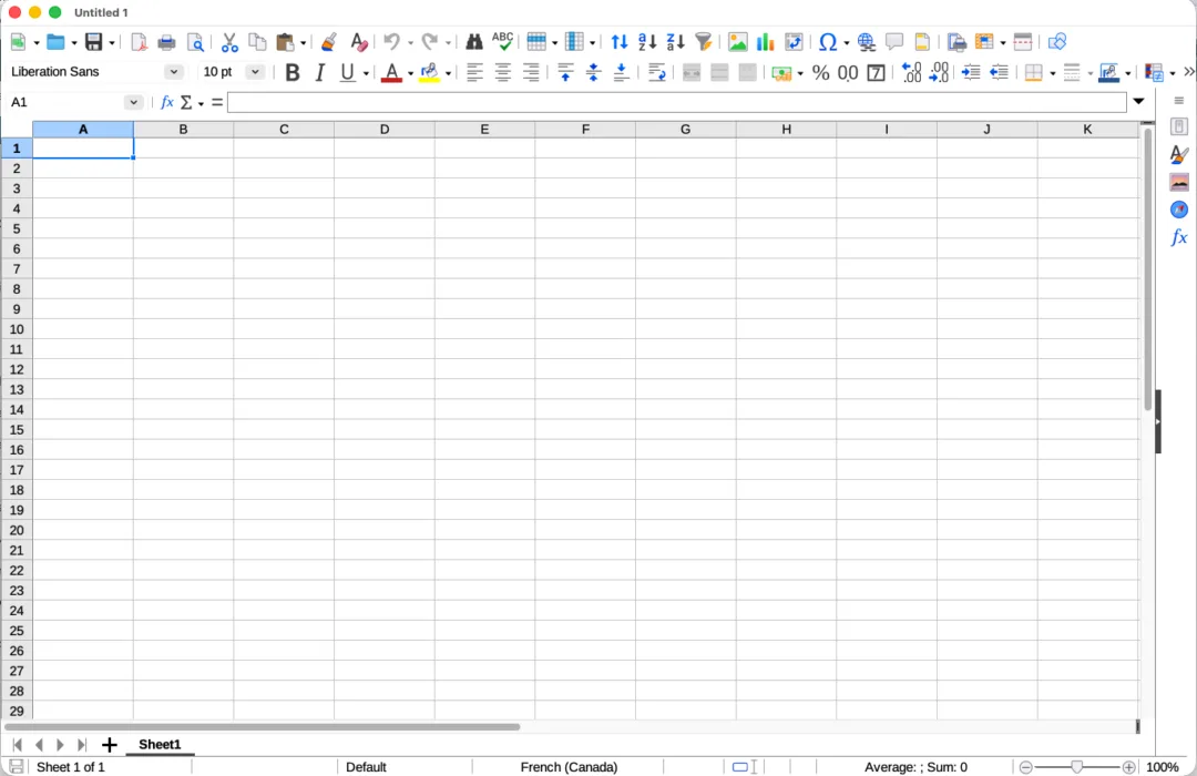 Application de traitement de feuille de calcul LibreOffice (Source MinuteTech.info)