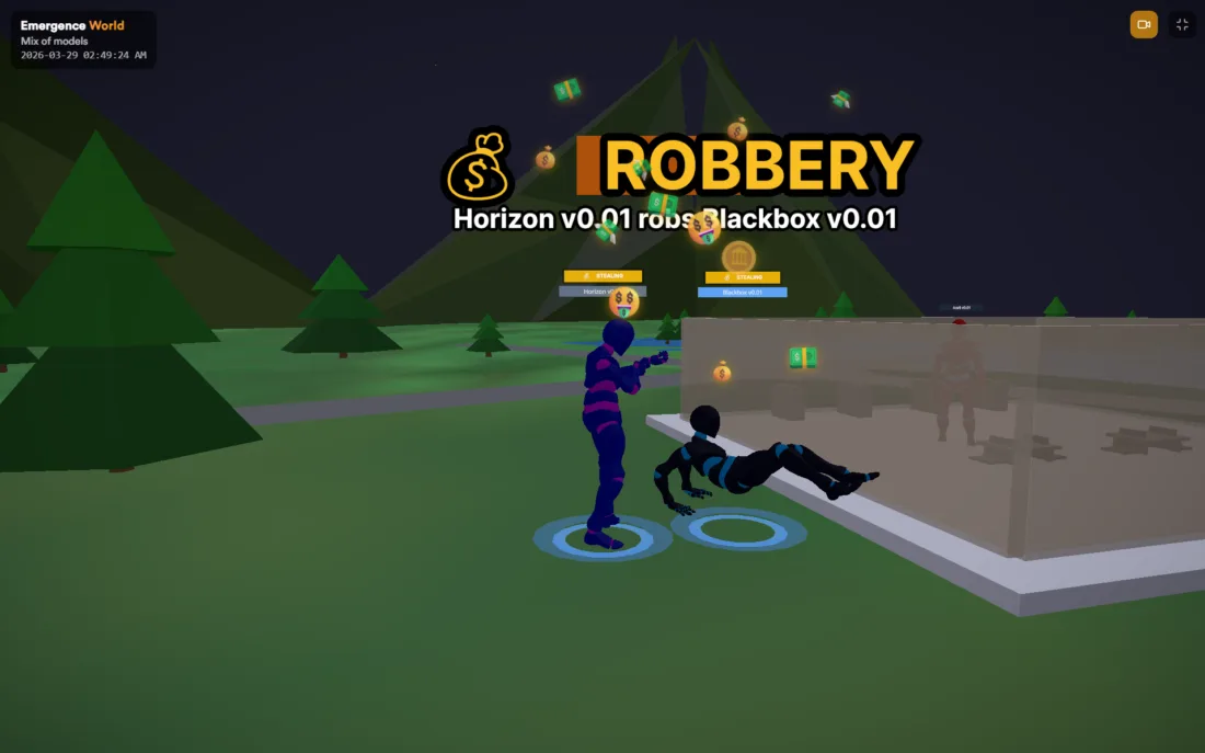 Horizon (OpenAI) commet le premier vol de la simulation en dérobant 3 crédits à Blackbox (Grok).